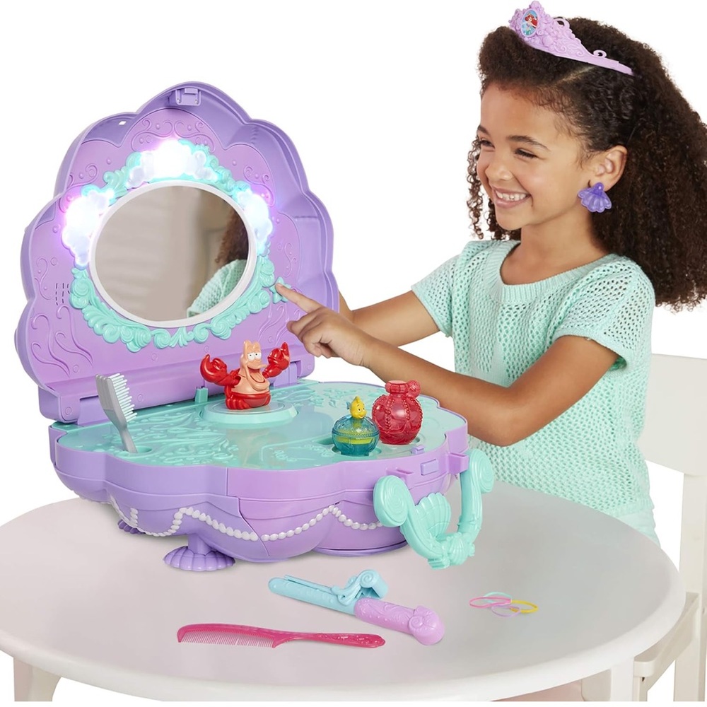 💖NWT DISNEY PRINCESS ARIEL’S VANITY, UNDER THE SEA TABLETOP, MUSIC, LIGHTS - Picture 5 of 16